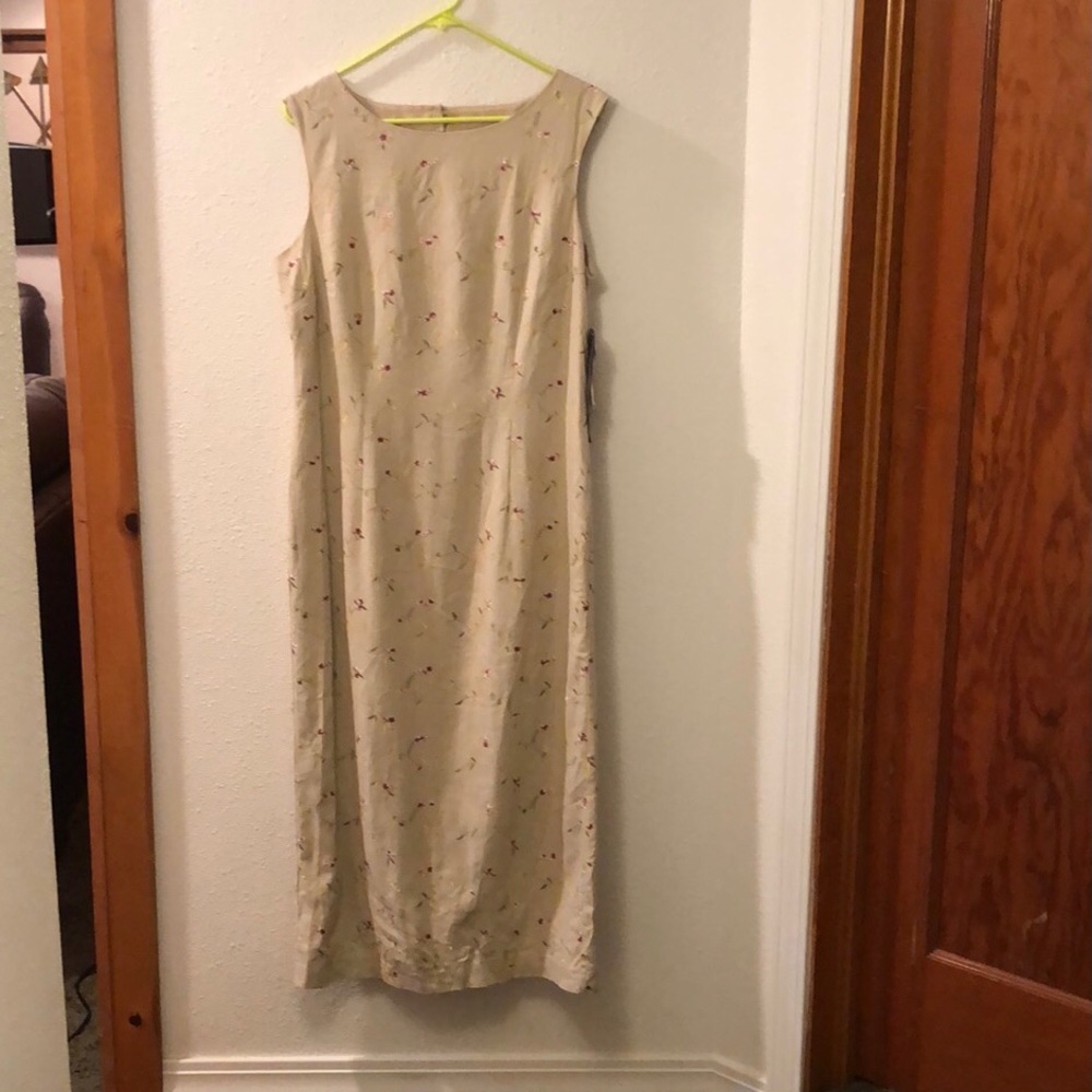 Sheri Martin Vintage linen/rayon Midi dress